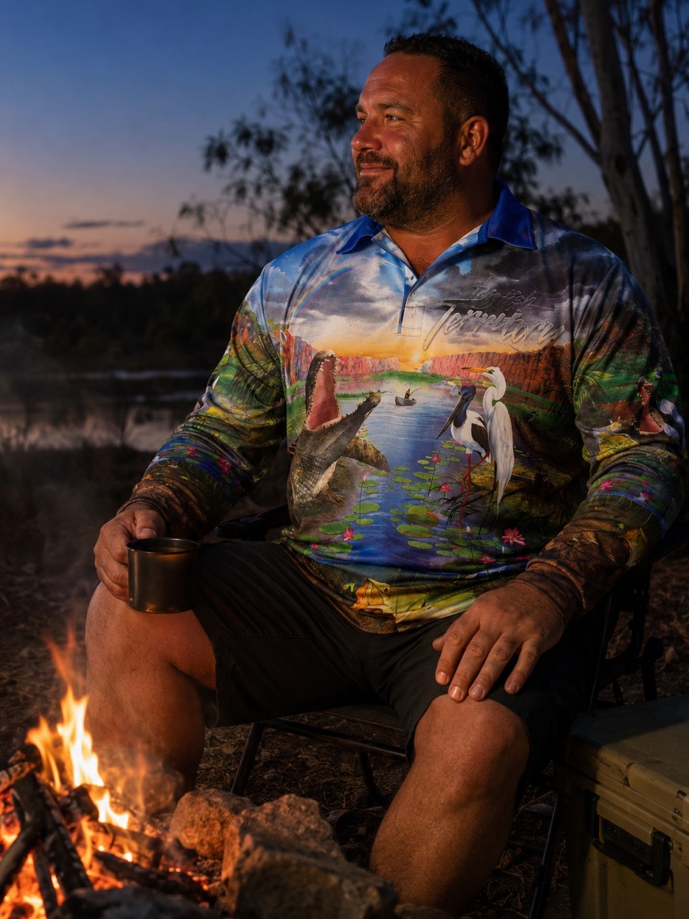 Big Fish Territory Northern Australia Fishing Shirt 3XL UPF 50+